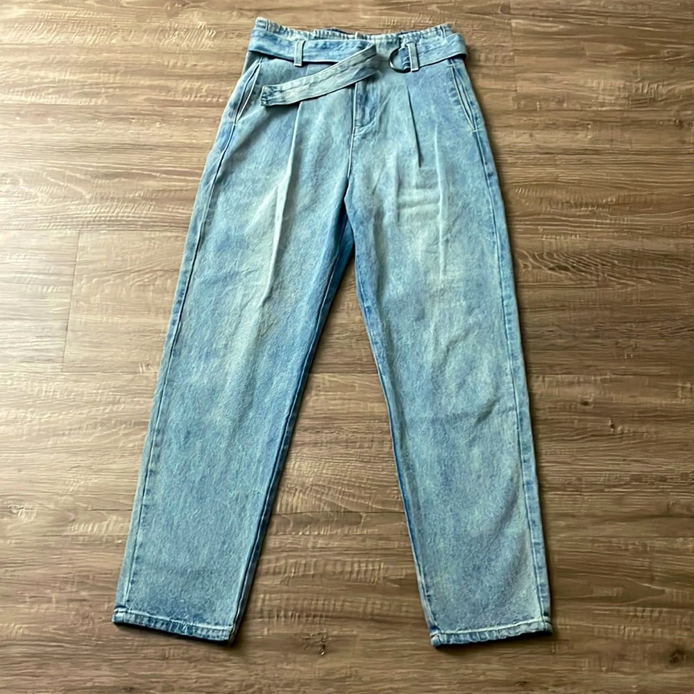 PaperBag waist Style Denim Pants